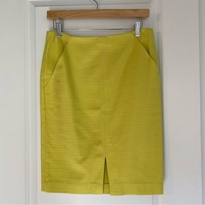 Bright Yellow Loft Pencil Skirt